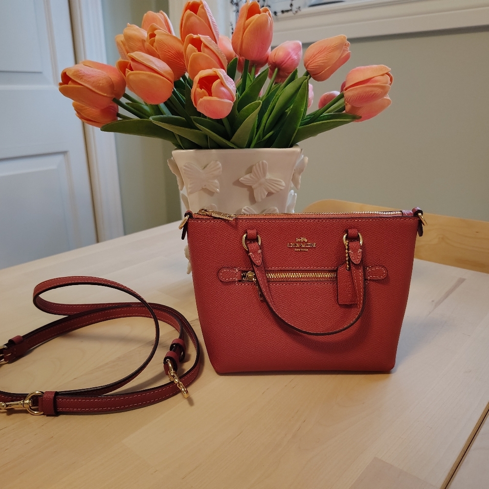 Coach Purse Mauve Pink Purse Bag Leather Handbag
